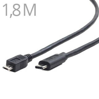 Kábel Micro USB 2.0 - USB 3.1 Type C 1,8M